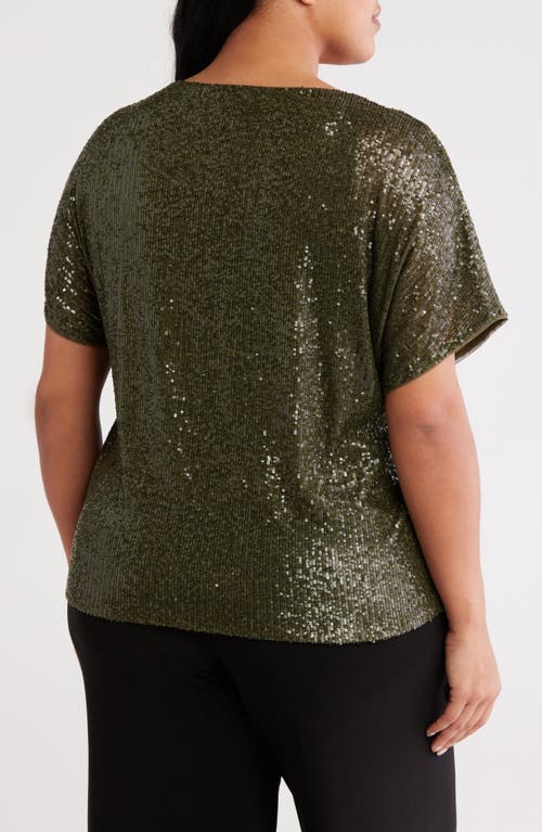 Anne Klein Dolman Sleeve Sequin Top