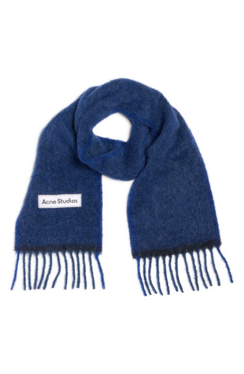 Acne Studios Valley Fringe Scarf In Blue