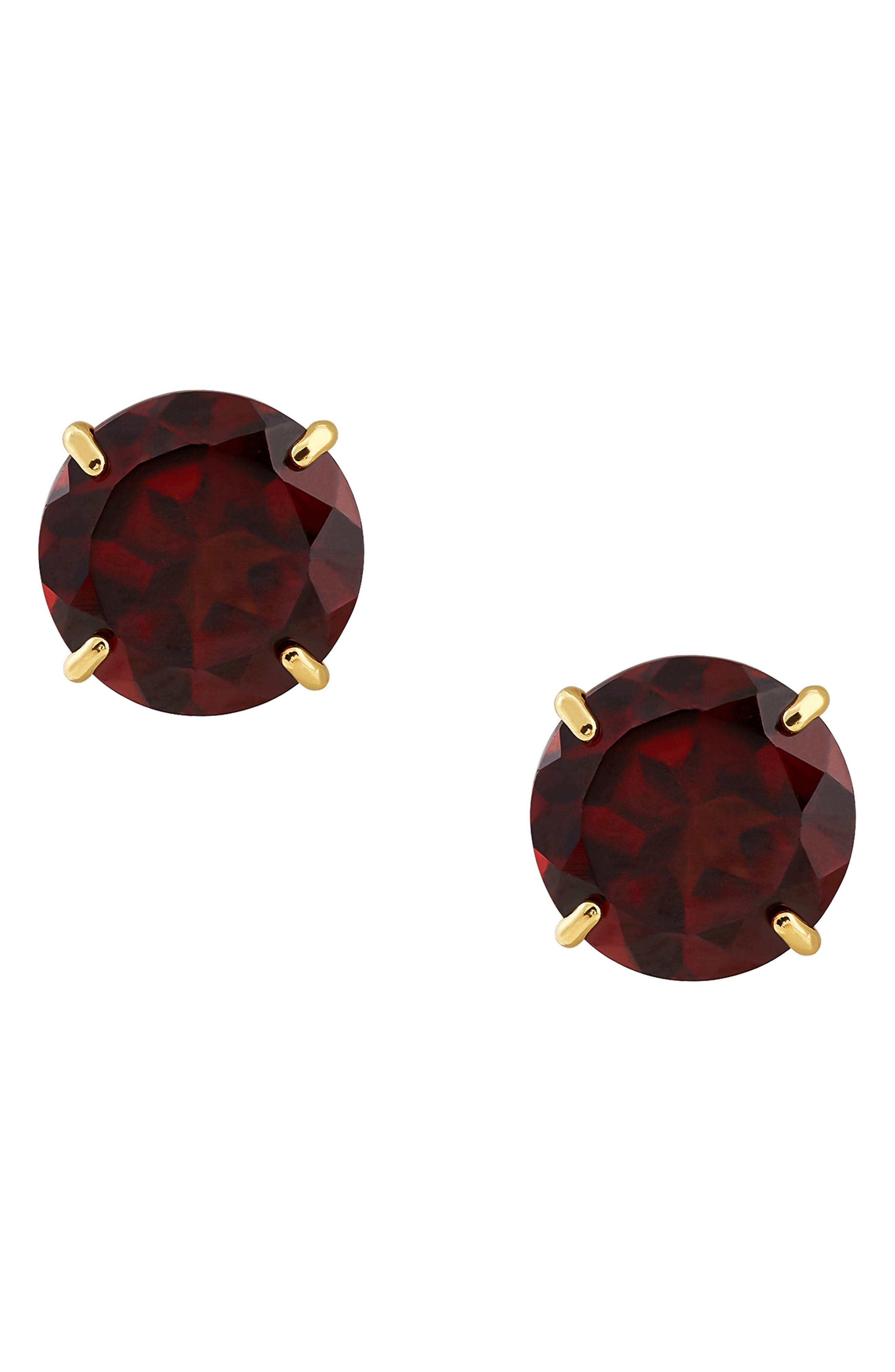 Frankie & Zoe Garnet Solitaire Stud Earrings