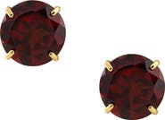 Frankie & Zoe Garnet Solitaire Stud Earrings
