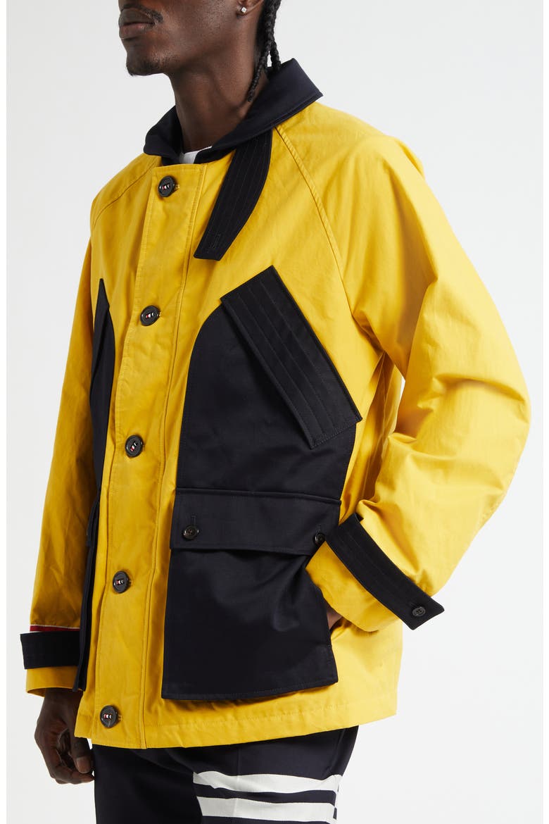 Crop Shawl Collar Field Jacket, Alternate, color, YELLOW