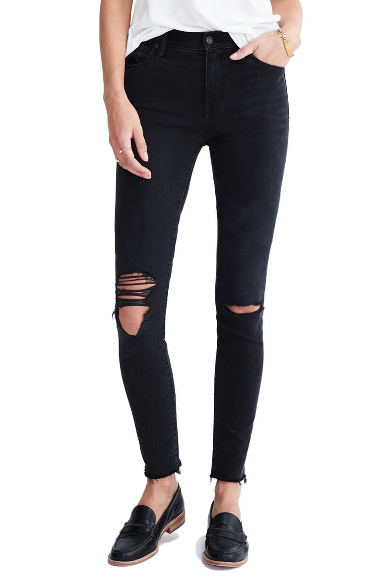 9-Inch High-Rise Skinny Jeans, Main, color, BLACK SEA