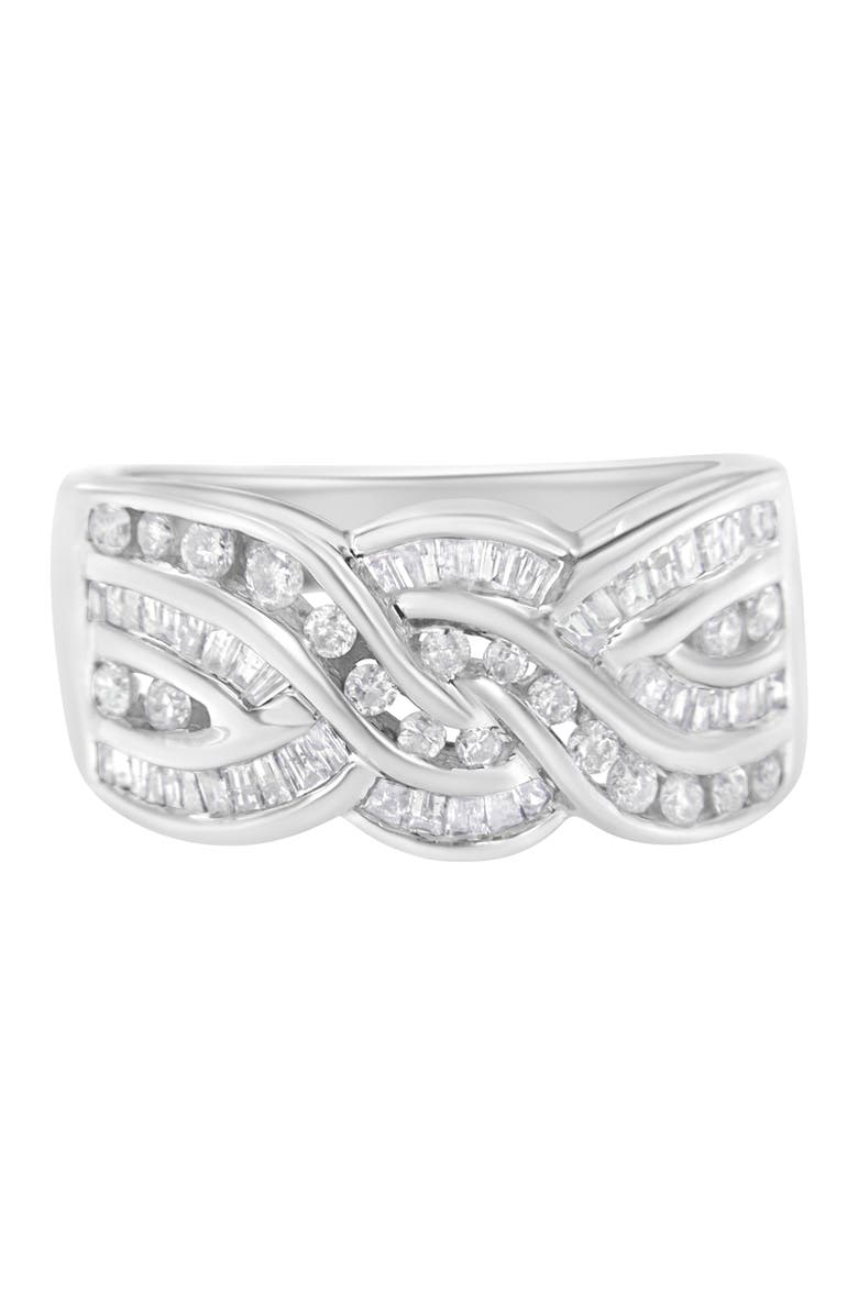 Haus of Brilliance 10K White Gold 1.0 Cttw Diamond Bypass Ring, Main, color, White Gold
