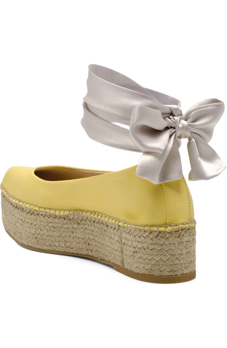 Free People Starboard Ankle Wrap Platform Espadrille, Alternate, color, Lemon