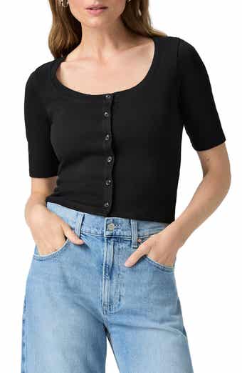 PAIGE Evette Stretch Cotton Top