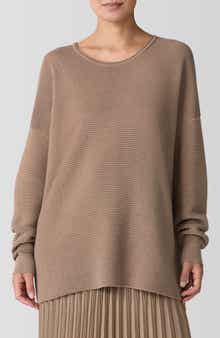 Eileen Fisher Ottoman Stitch Tunic Sweater