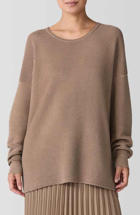 Eileen Fisher Ottoman Stitch Tunic Sweater