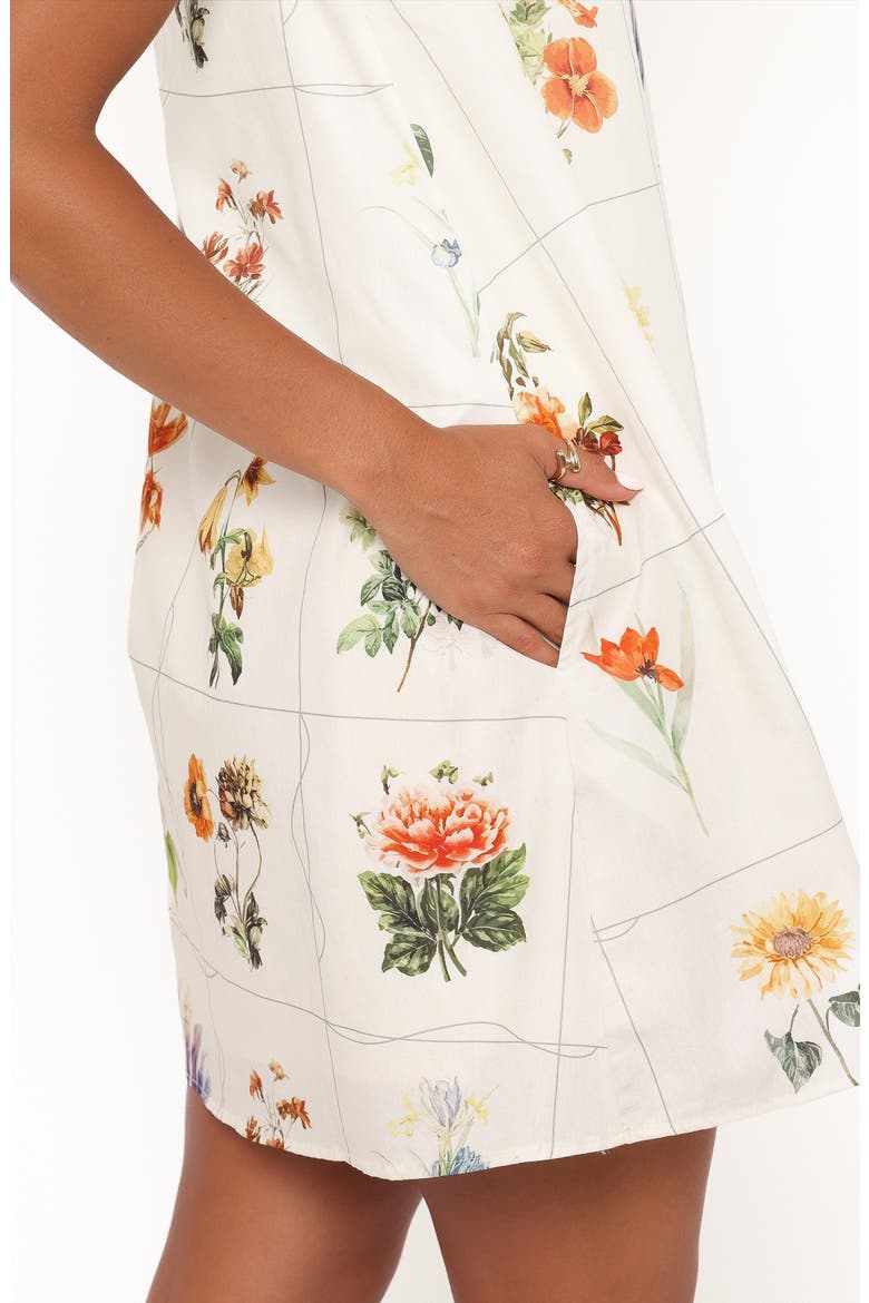 Elordi Floral Shift Minidress, Alternate, color, MULTI FLOWERS