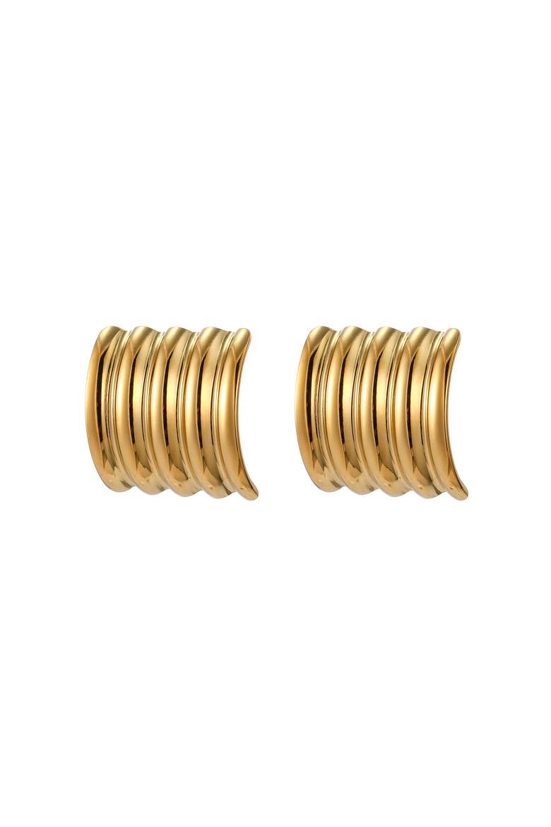 Dazzle Dream Tile Shaped Statement Earrings, Main, color, Gold