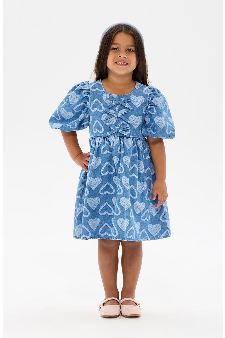 Kids' Rebel Heart Chambray Dress, Alternate, color, BLUE CHAMBRAY