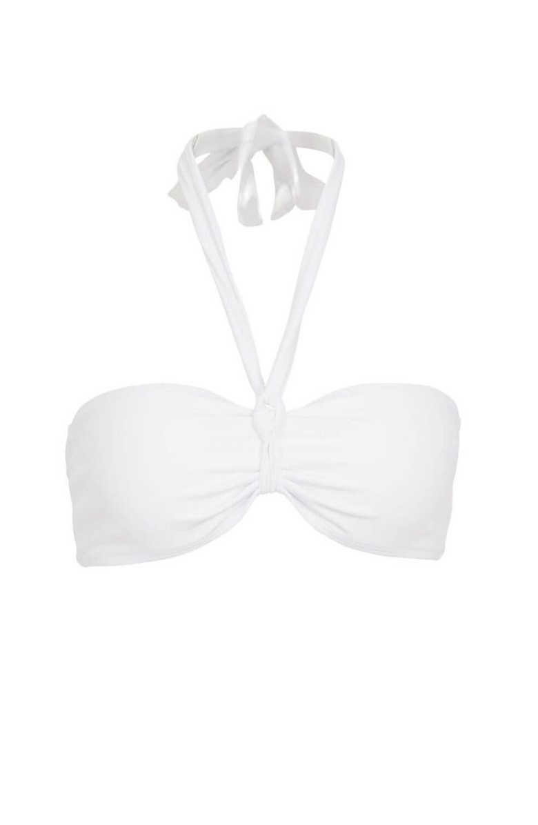 Sauipe Bianca Strapless Bandeau Bikini Top, Alternate, color, White