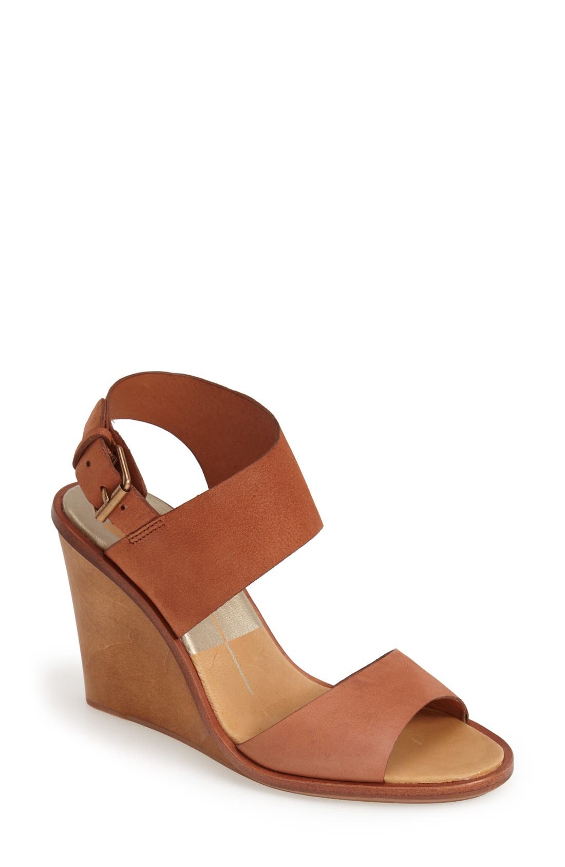 'Jodi' Snake Embossed Leather Wedge Sandal, Main, color, CLAY