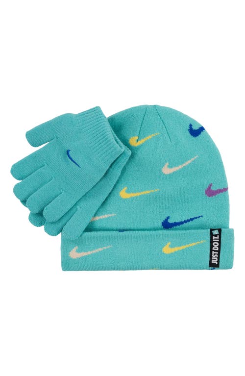 Nike Swoosh Repeat Beanie In Blue