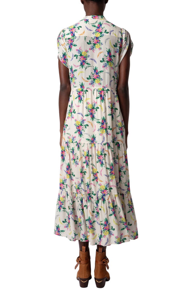 Zadig & Voltaire Razy Soft Bouquet Tulip Sleeve Dress, Alternate, color, 