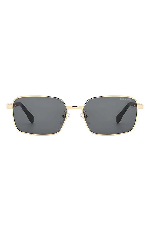 Romy 60mm Polarized Rectangle Sunglasses