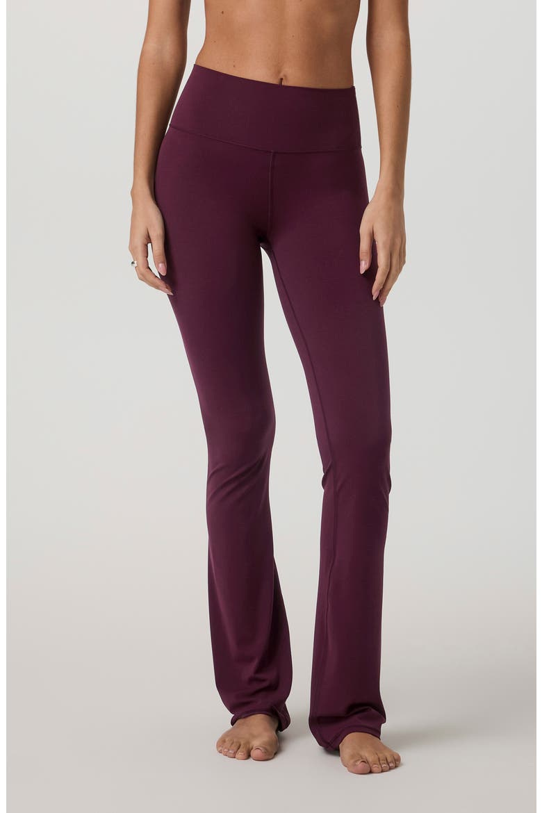 AllTheFeels™ High Waist Slim Flare Pants, Main, color, CERISE