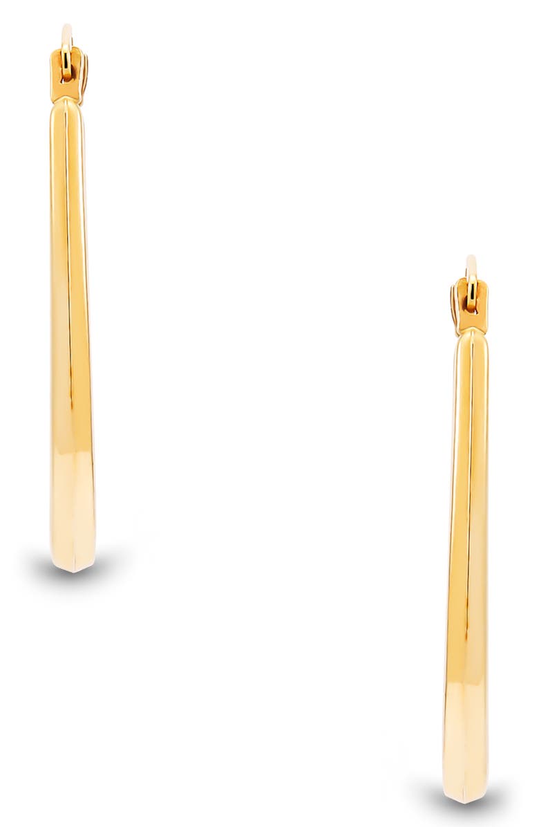 Frankie & Zoe U Shape Hoop Earrings, Alternate, color, Yellow Gold