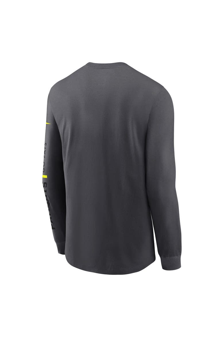 Men's Nike Anthracite New England Patriots Volt Performance Long Sleeve T-Shirt, Alternate, color, Anthracite