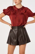 ASTR the Label Zayne Ruffle Satin Top