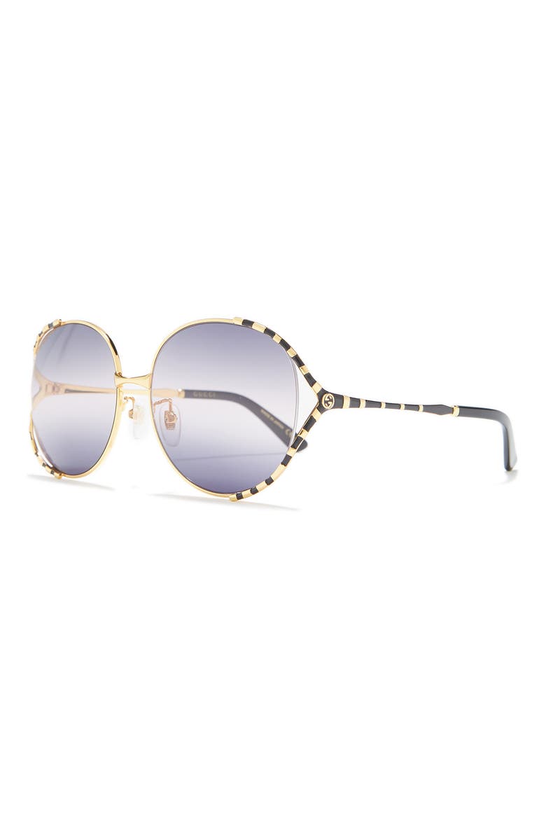 59mm Round Sunglasses, Alternate, color, GOLD/ BLACK