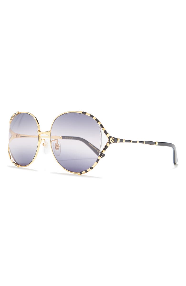 Gucci 59mm Round Sunglasses, Alternate, color,