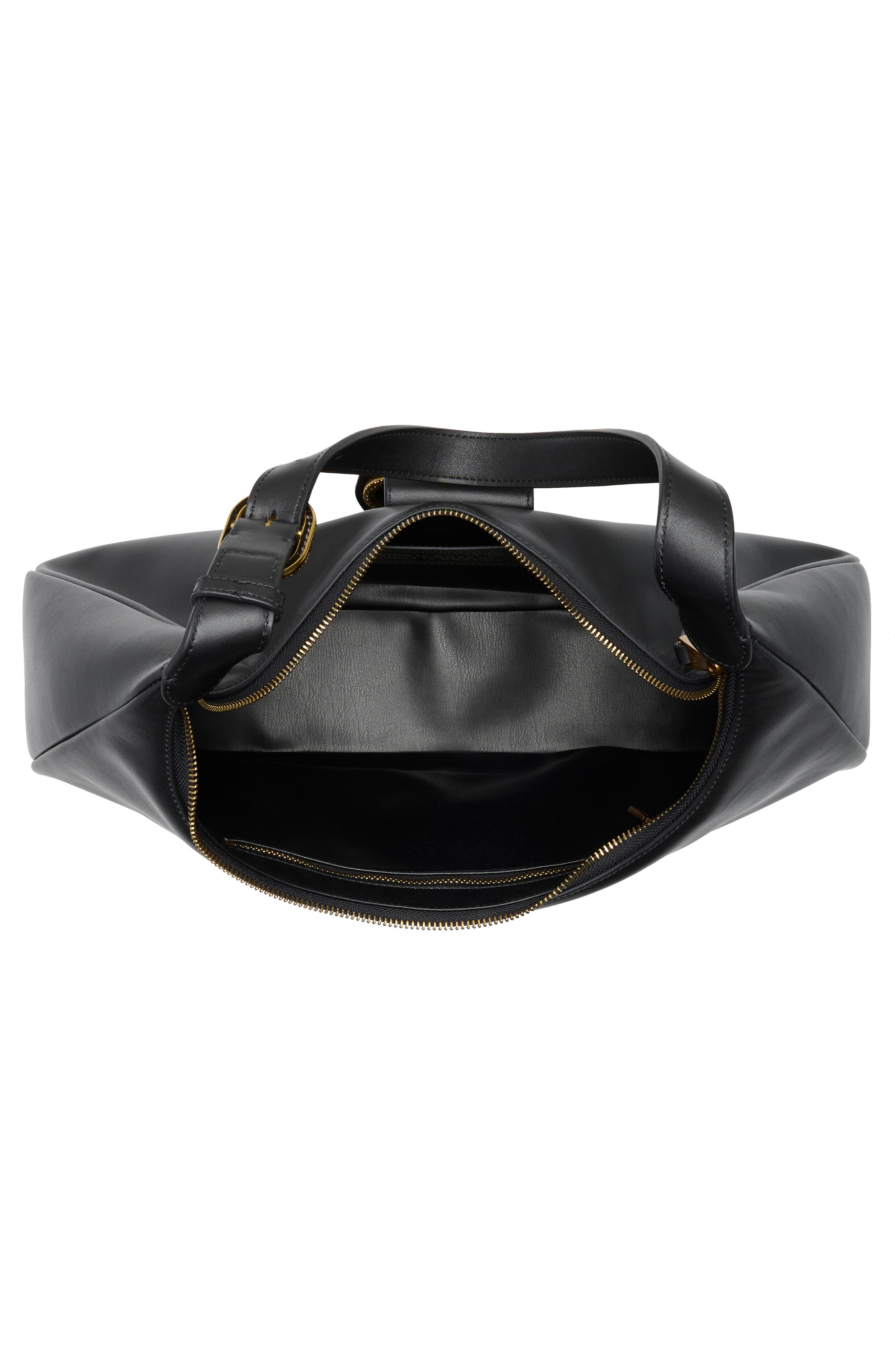 Kurt Geiger London Chelsea Leather Hobo Bag, Alternate, color, Black