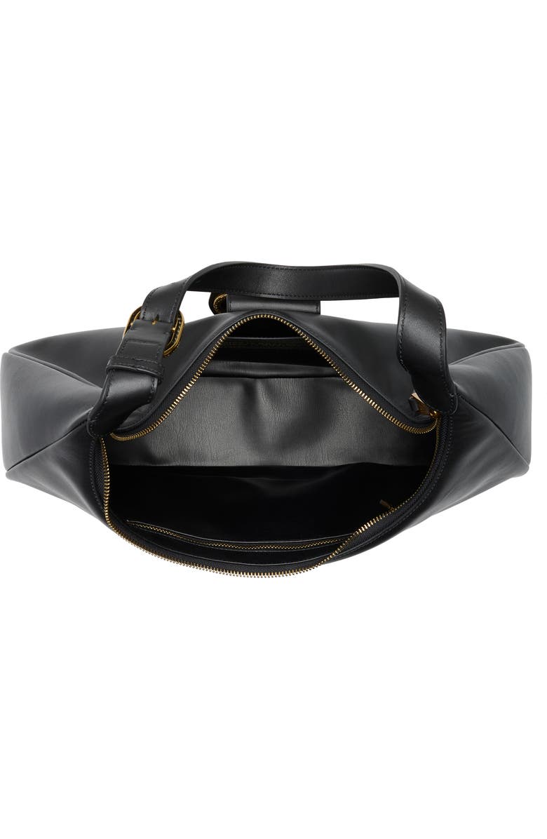 Kurt Geiger London Chelsea Leather Hobo Bag, Alternate, color, Black