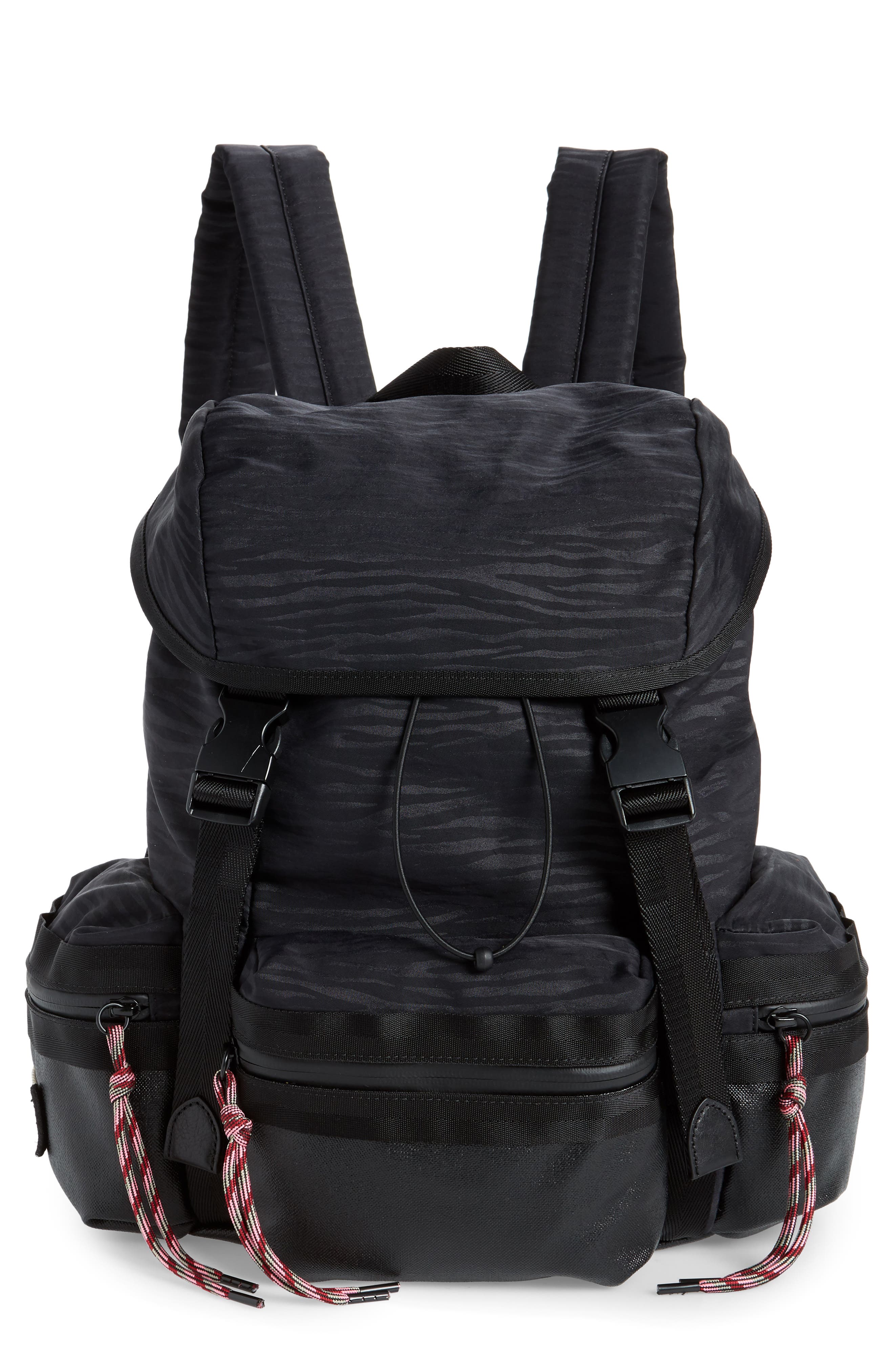 Rebecca Minkoff Downtown Animal Stripe Nylon Backpack, Main, color, 
