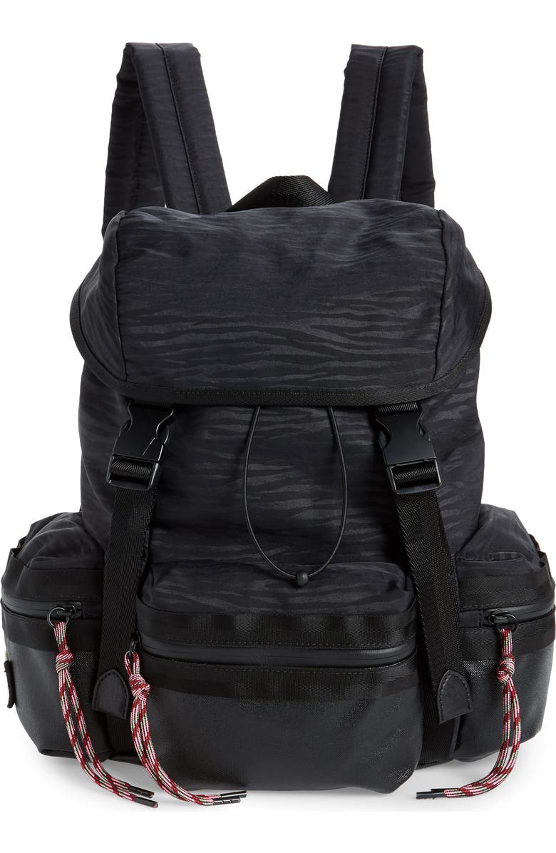 Rebecca Minkoff Downtown Animal Stripe Nylon Backpack, Main, color,