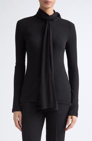TOTEME Ribbed Bow Top