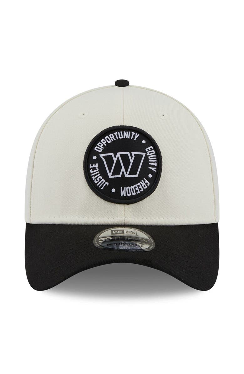 New Era Men's New Era Cream/Black Washington Commanders 2022 Inspire Change 39THIRTY Flex Hat, Alternate, color,
