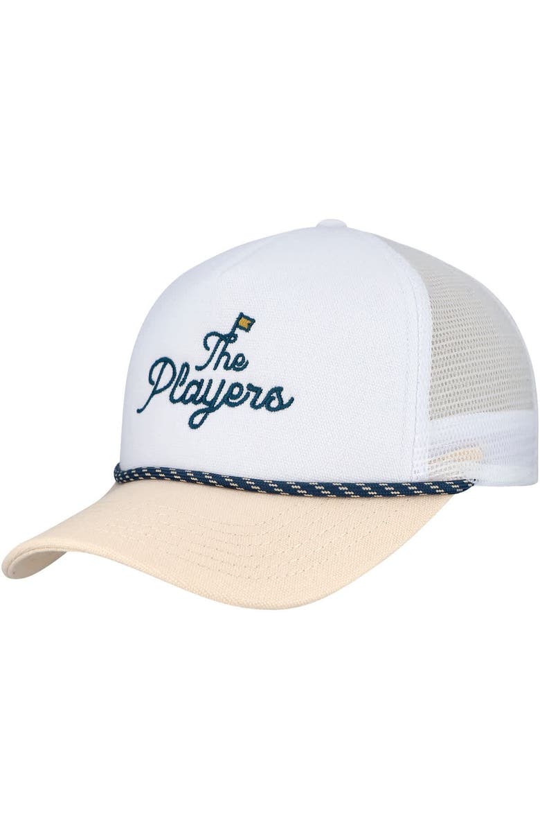 BARSTOOL GOLF Men's Barstool Golf  White/Tan THE PLAYERS Nailhead Canvas Rope Adjustable Hat, Main, color, White