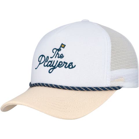 Men's Barstool Golf  White/Tan THE PLAYERS Nailhead Canvas Rope Adjustable Hat