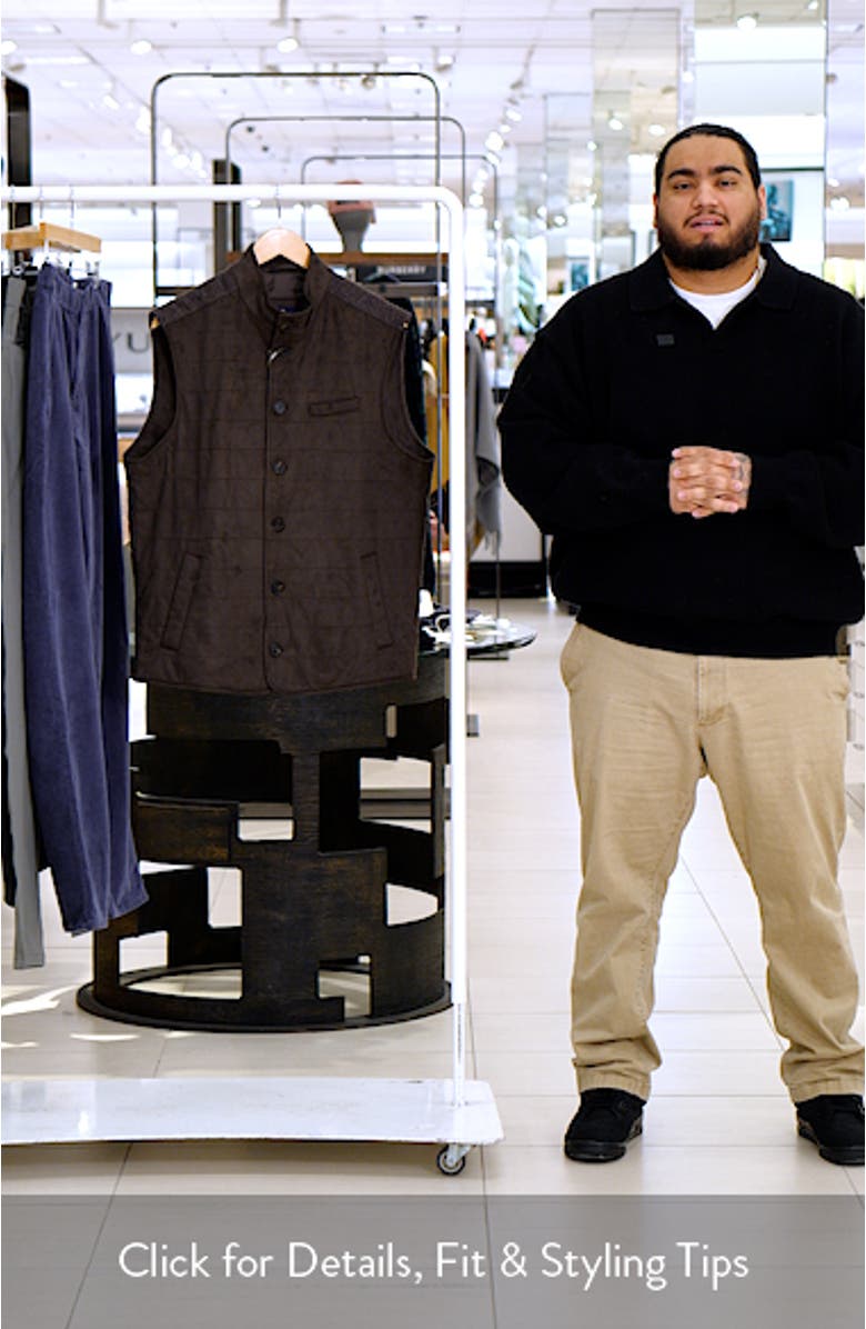 Corde Quilted Faux Suede Vest, sales video thumbnail