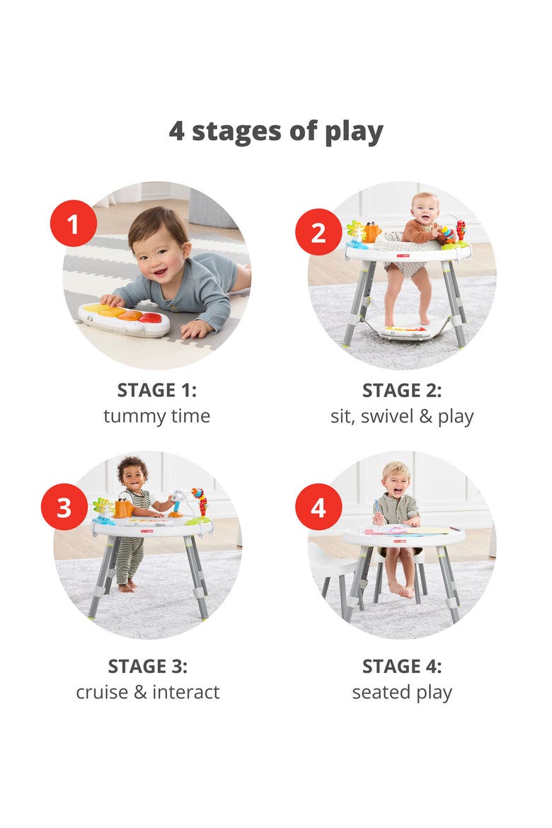 Explore & More Baby's View Three-Stage Activity Center, Alternate, color, MULTI