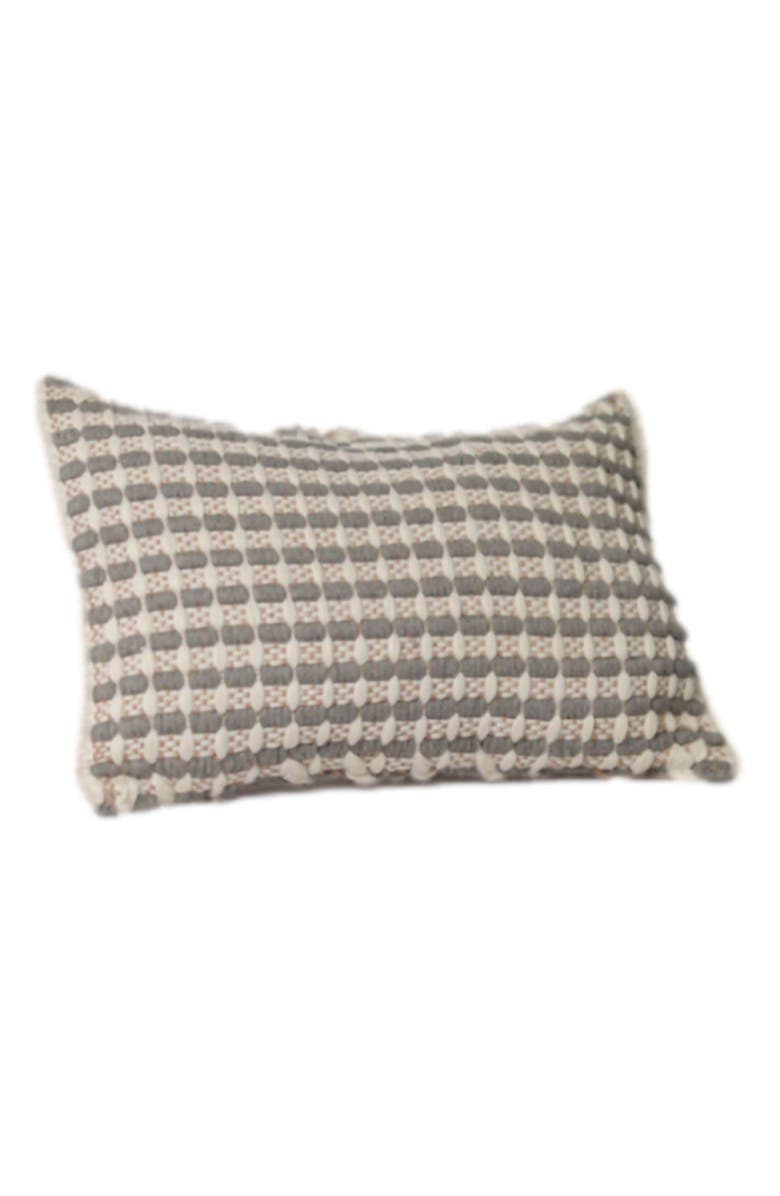 Wayil by Algodones Mayas Lattice Pillow - Cover + Insert, Main, color, Dark Gray