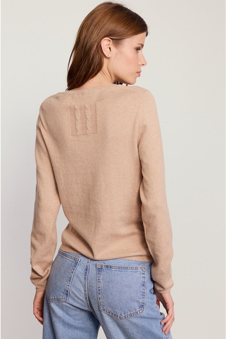 The Crewneck Cotton Cashmere Sweater, Alternate, color, Sand