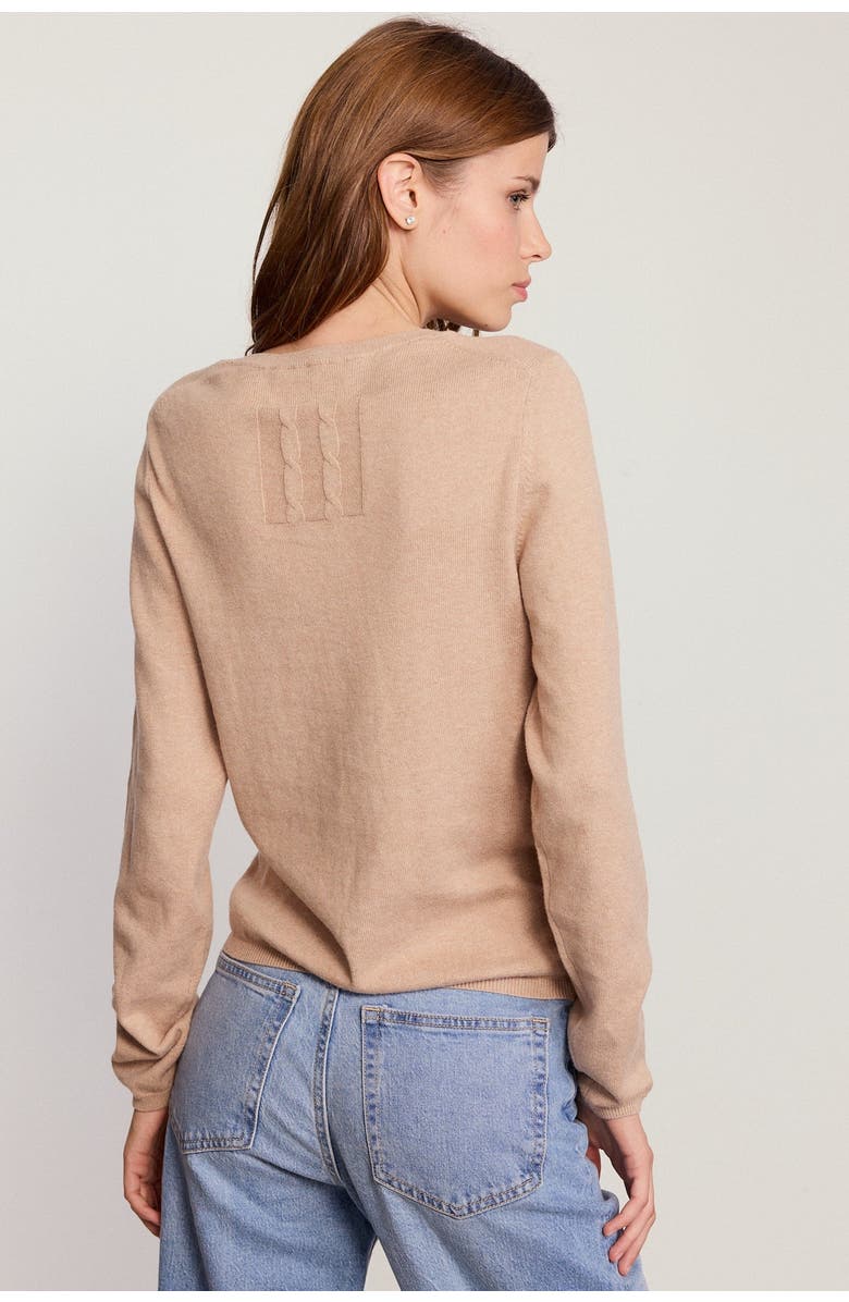 The Shirt by Rochelle Behrens The Crewneck Cotton Cashmere Sweater, Alternate, color, Sand