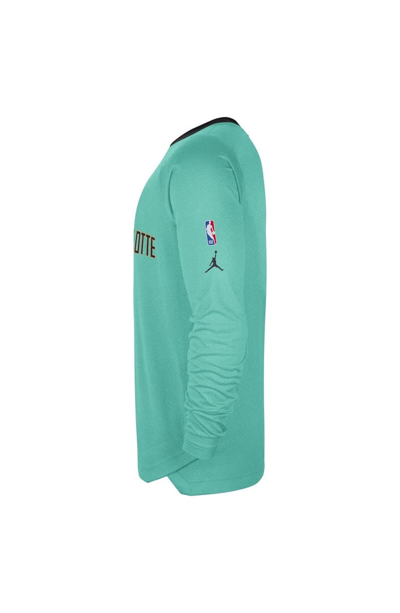Jordan Brand Men's Jordan Brand Mint Charlotte Hornets 2024/25 City Edition Authentic Pregame Performance Long Sleeve Shooting T-Shirt, Alternate, color, 
