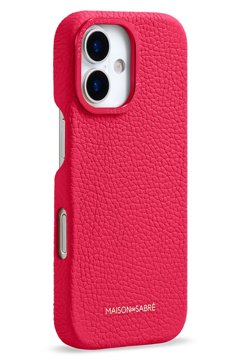 Leather Phone Case iPhone 17, Alternate, color, Shibuya Fuchsia