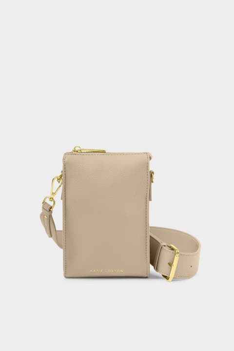 Avery Slim Crossbody Bag in Light Taupe
