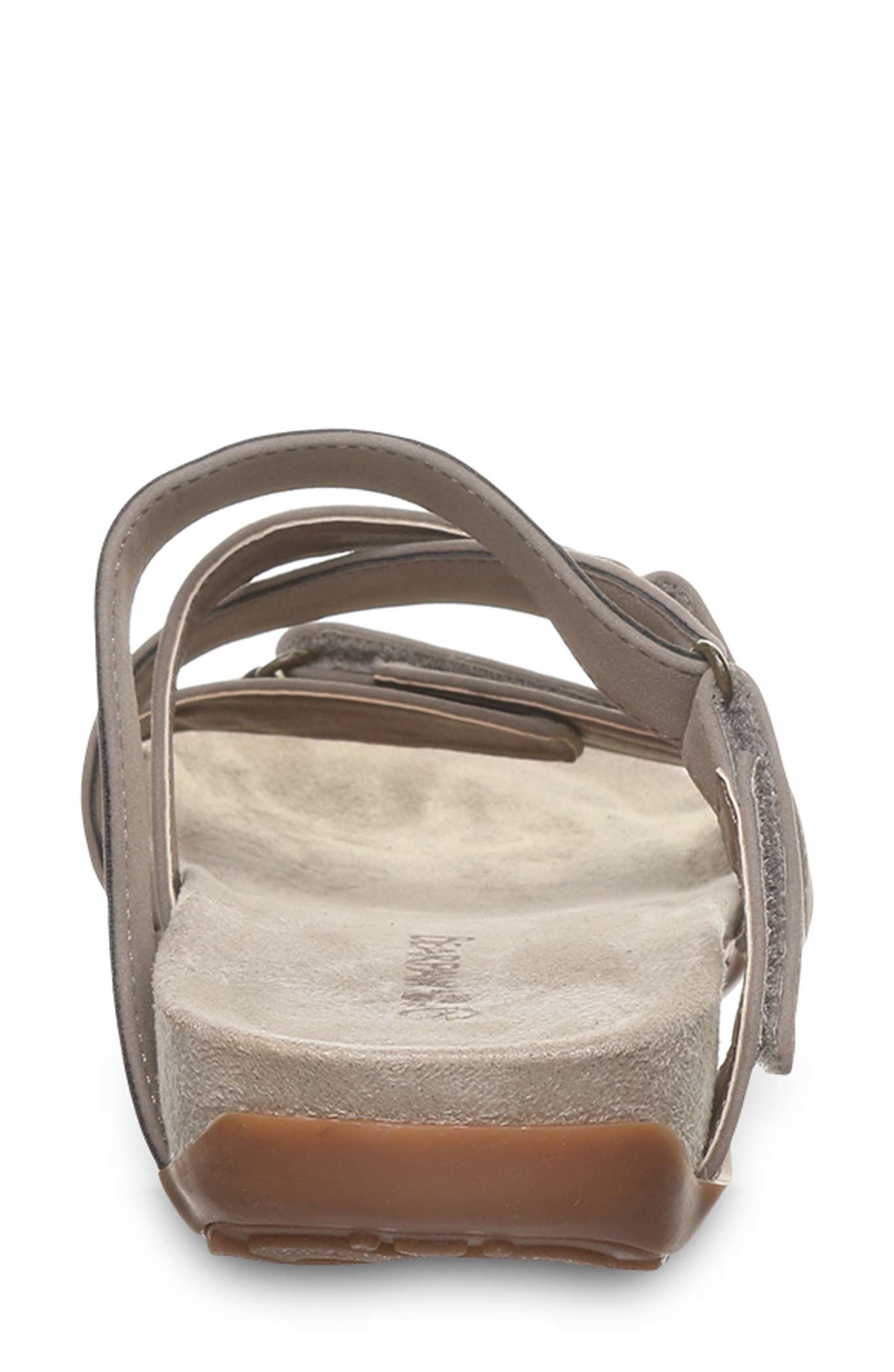 Acacia Faux Leather Slide Sandal, Alternate, color, STONE