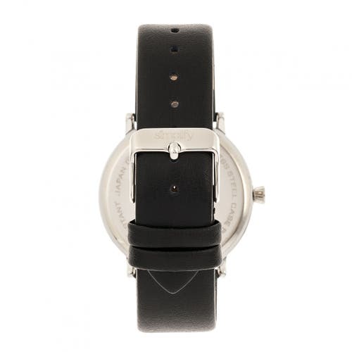 Simplify Unisex The 6200 Watch In Black/silver