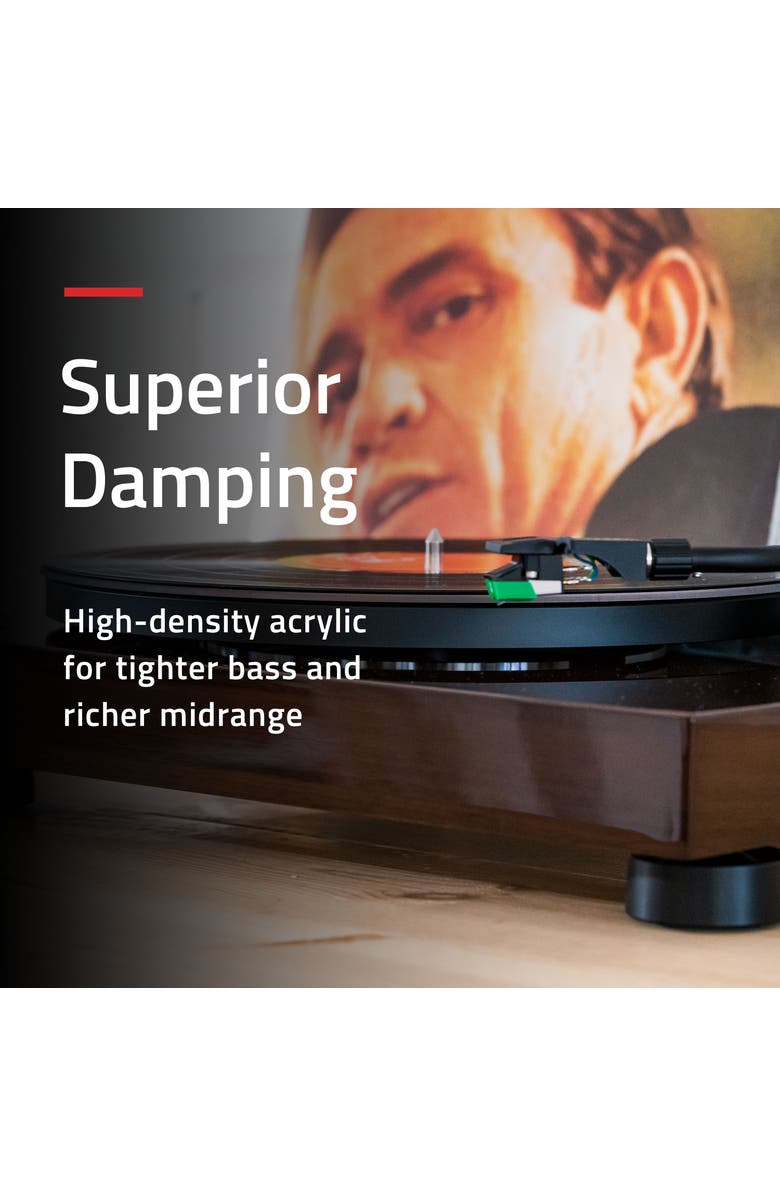 Fluance Acrylic Turntable Platter Mat, Reduce Vibrations, Improve Sound Clarity, Alternate, color, Frosted