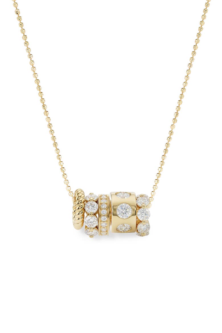 Ashley Venice Cubic Zirconia Necklace, Main, color, GOLD-WHITE