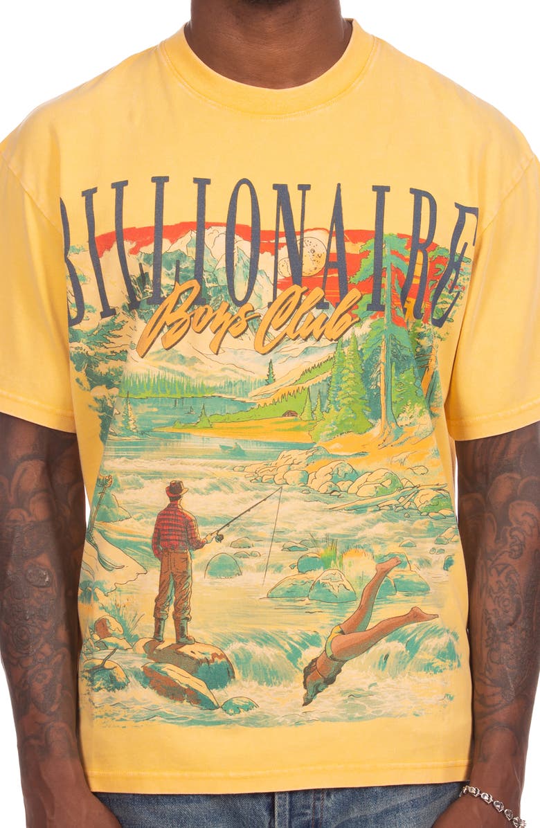 Billionaire Boys Club Great Outdoors Graphic T-Shirt, Alternate, color, Pale Marigold