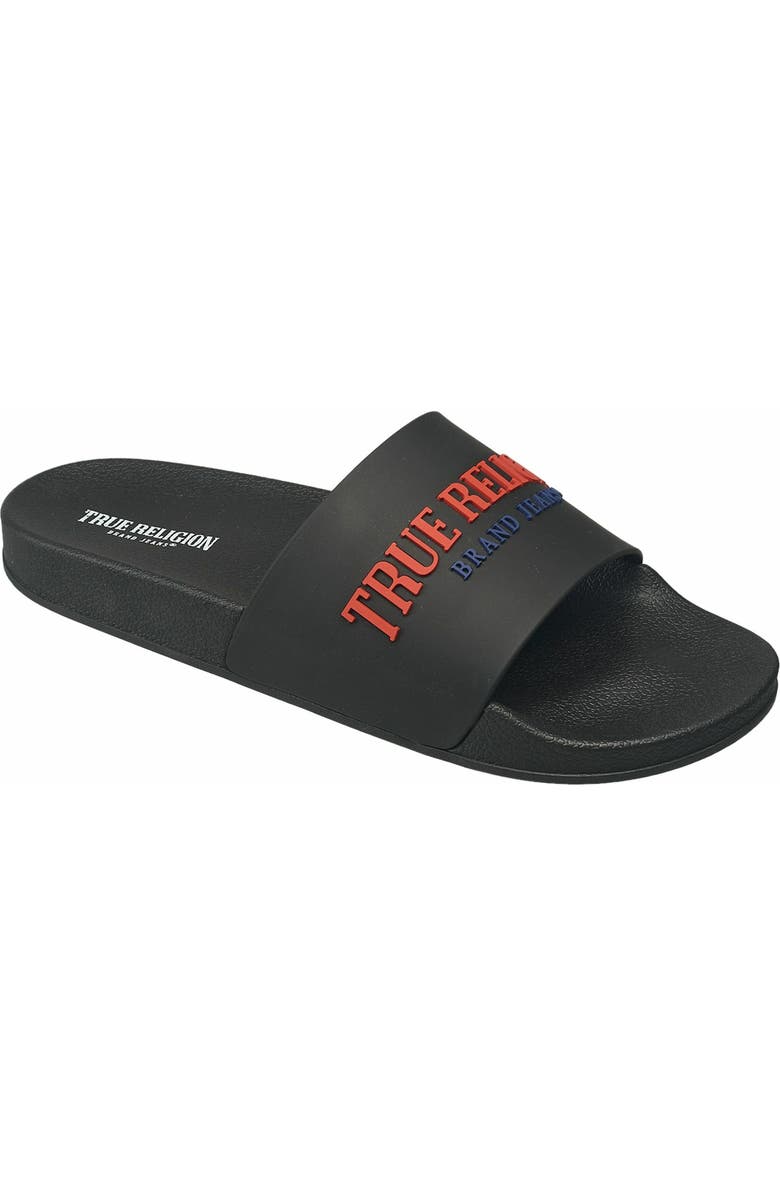 True Religion Men
s Weezy Logo Slide, Main, color,