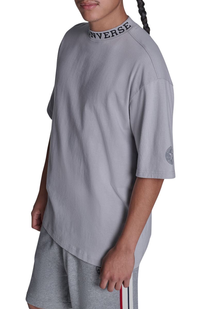 Converse Gold Standard Mock Tee, Alternate, color, Grey Area