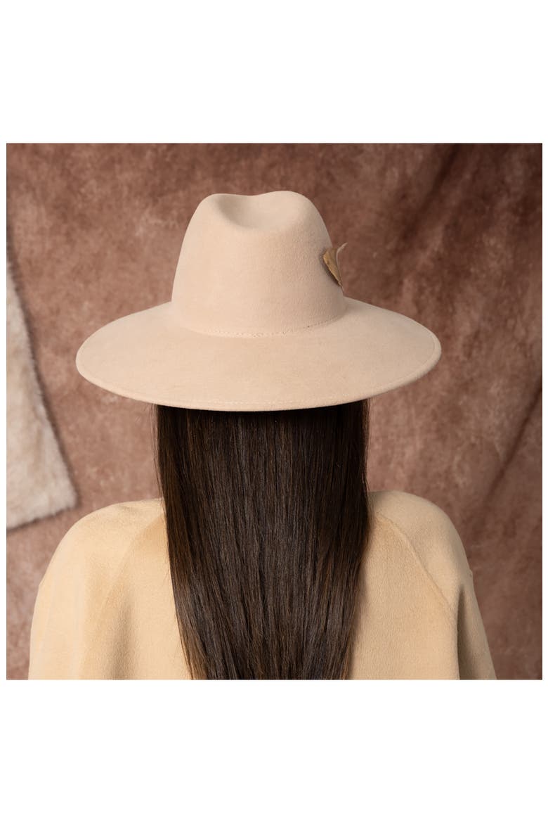Emmanuelle Wool Felt Fedora, Alternate, color, SAND