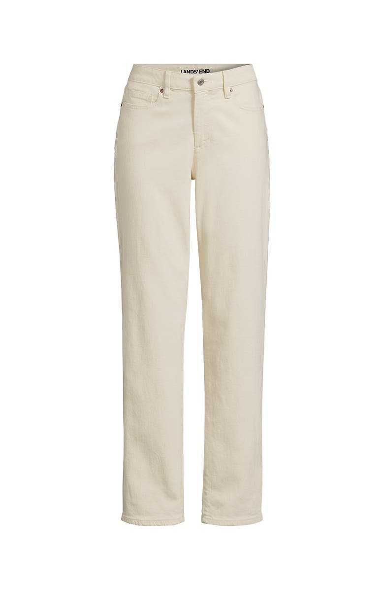 Lands' End Soft Denim Mid Rise Boyfriend Jeans, Alternate, color, Natural